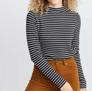 Marine Layer Julianne Mock Neck Top S